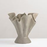 Plier natural glaze stoneware vase