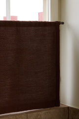 Sakura raw cotton café curtain - Plum