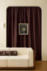Sakura Raw cotton curtain - Plum - Blackout lined