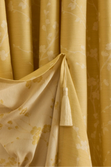 Sakura jacquard fabric sample – Oat Yellow
