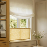 Sakura jacquard café curtain - Oat Yellow