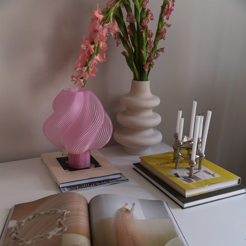 Crème Atelier soft serve lamp, Medium, Rose Sorbet