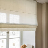 Sheer linen roman blind - off-white