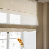 Sheer linen roman blind - sand