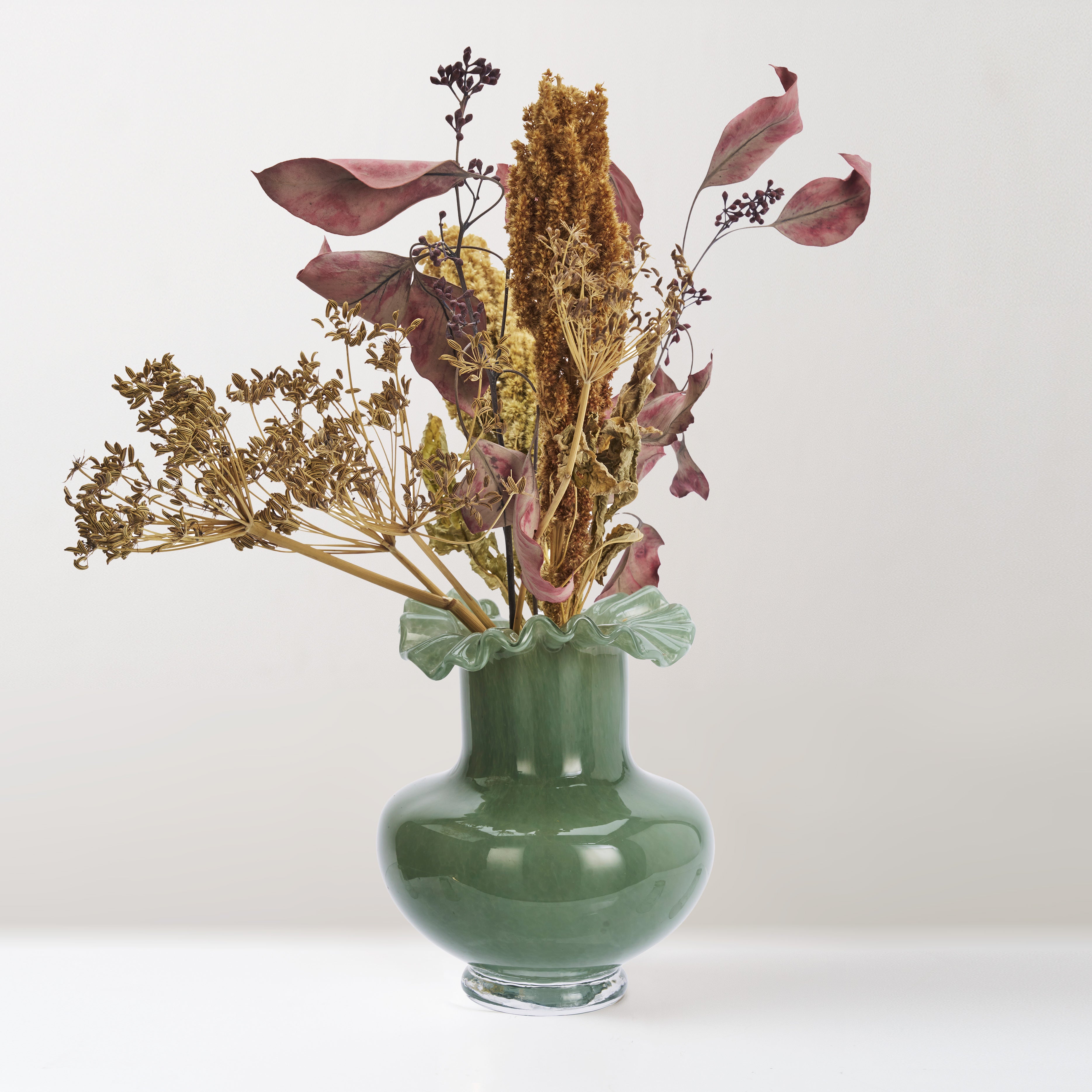 Sabine glass vase, jade green – ATT PYNTA