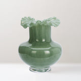 Sabine glass vase, jade green