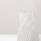Sahal large white matte ceramic vase
