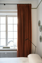 Velvet curtain - Terracotta - Blackout Lined