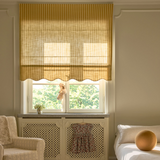 Scalloped Edge Stripe roman blind - Mustard