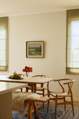 Sheer linen roman blind - Olive Green