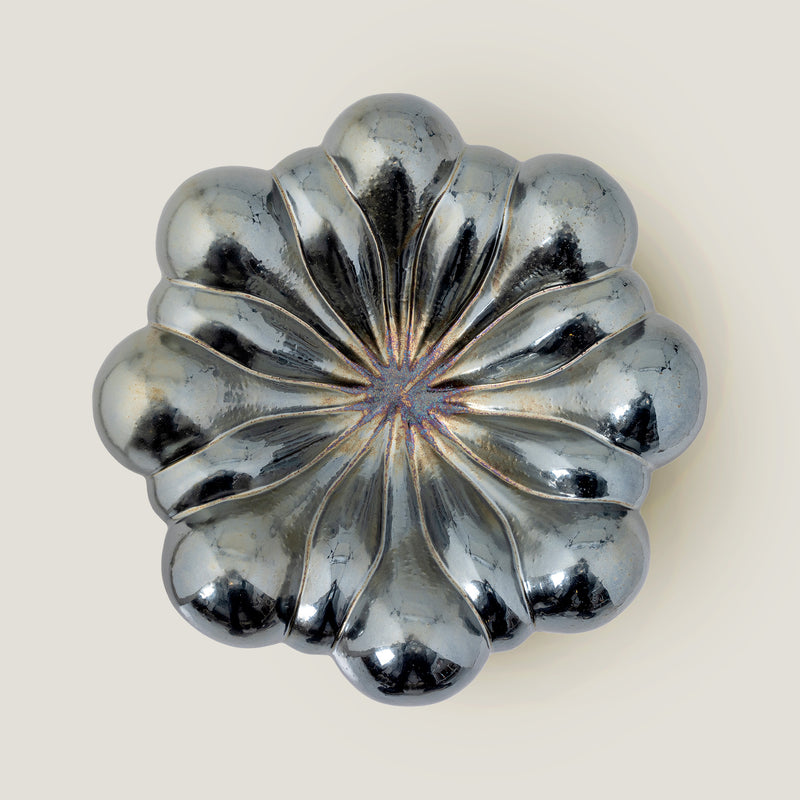 Sheeran metallic stoneware bowl