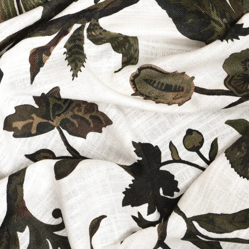 Gotnoir Linen fabric - Off-white/Khaki