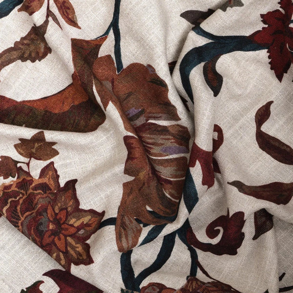 Gotnoir Linen fabric - Sand/Terracotta