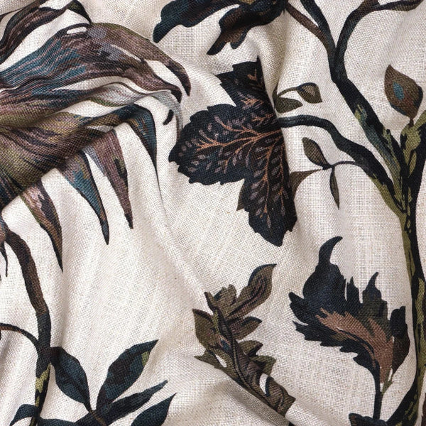 Gotnoir curtain fabric sample – Sand/Petrol