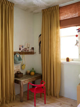 Linen curtain - mustard