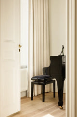 Linen curtain - Pure white - Blackout Lined