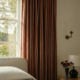 Stripe Linen curtain - Burgundy