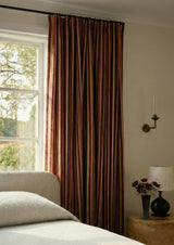 Stripe Linen curtain - Burgundy