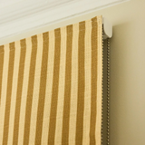 Scalloped Edge Stripe Roman Blind - Mustard - Blackout Lined