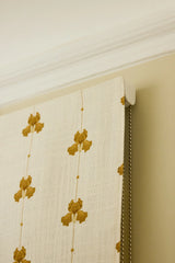 Sweet Pea Linen Roman Blind - Mustard - Blackout Lined