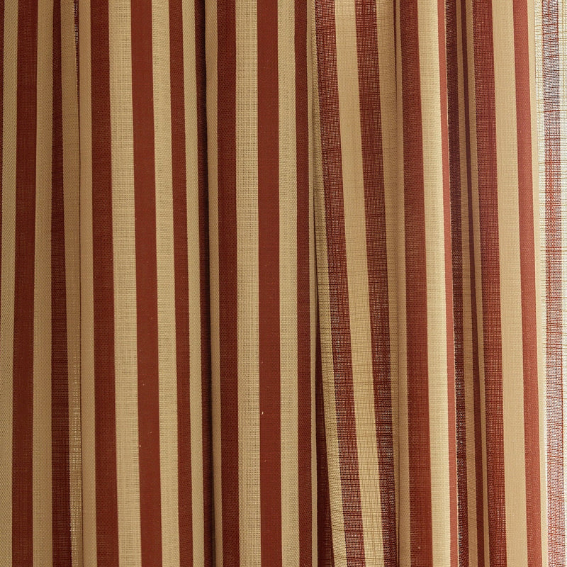 Stripe Linen curtain fabric sample – Burgundy
