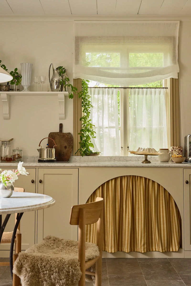 Sheer linen soft roman blind - off-white