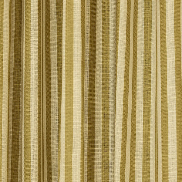 Stripe Linen Curtain fabric sample - Olive green
