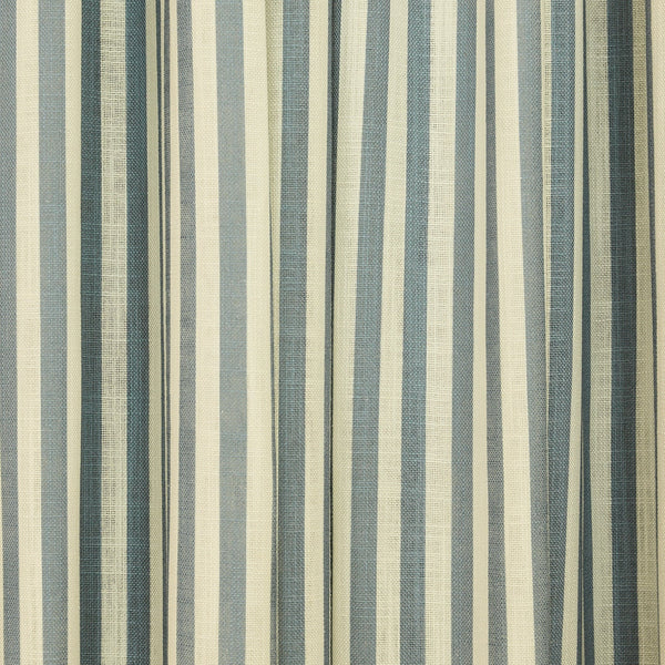 Stripe Linen curtain fabric sample – Dove Blue

