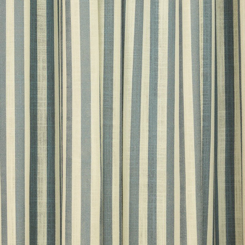 Stripe Linen curtain fabric sample – Dove Blue

