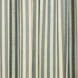 Stripe Linen Wave Ruffle Café Curtain - Dove Blue