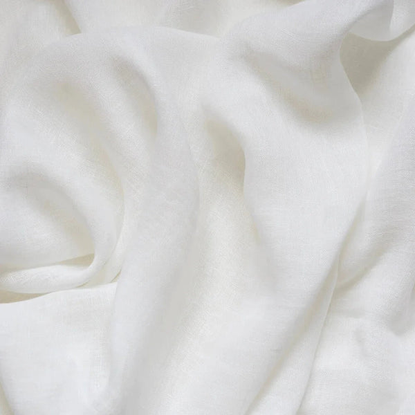 Sheer Linen café curtain - Pure white
