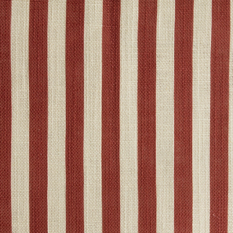 Stripe Linen café curtain - Burgundy