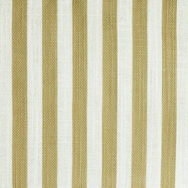 Stripe Linen café curtain - Olive Green