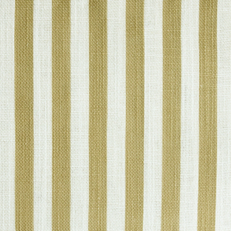 Stripe Linen café curtain - Olive Green