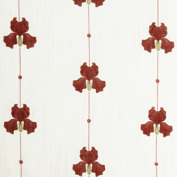 Sweet Pea Linen café curtain - Burgundy