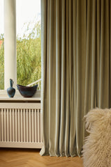 Velvet curtain - Olive Green