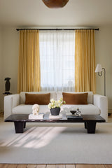 Linen curtain - Oat yellow