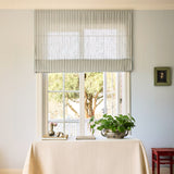 Stripe linen roman blind - Dove blue