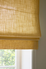 Linen roman blind - Oat Yellow