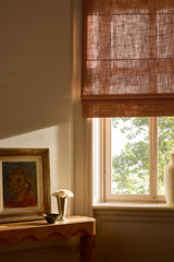 Linen roman blind - Terracotta