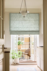 Linen roman blind - Dove Blue