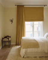 Bouclé Roman Blinds - Mustard - Blackout Lined