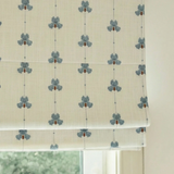 Sweet Pea Linen Roman Blind - Dove Blue - Blackout Lined