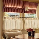 Stripe linen roman blind - Burgundy