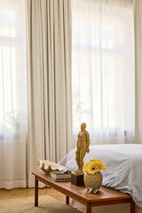 Linen curtain - Ivory - Blackout Lined