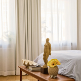 Linen curtain - Ivory - Blackout Lined