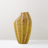 Abella large stoneware vase, mustard yellow