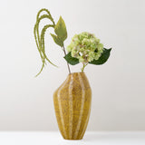 Abella large stoneware vase, mustard yellow