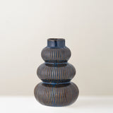 Myrtle stoneware vase, blue