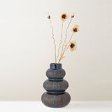 Myrtle stoneware vase, blue